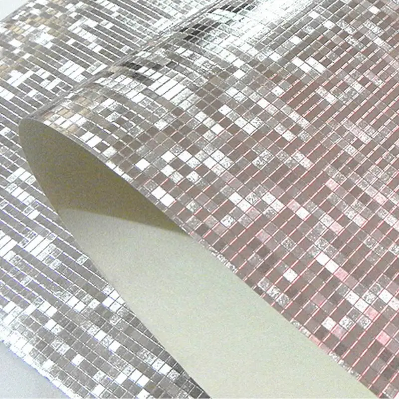 Luxury Glitter Mosaic Wallpaper Background Wall Wallpaper Gold Foil Wallpaper Silver Ceiling Wall covering Papel De Parede 3D