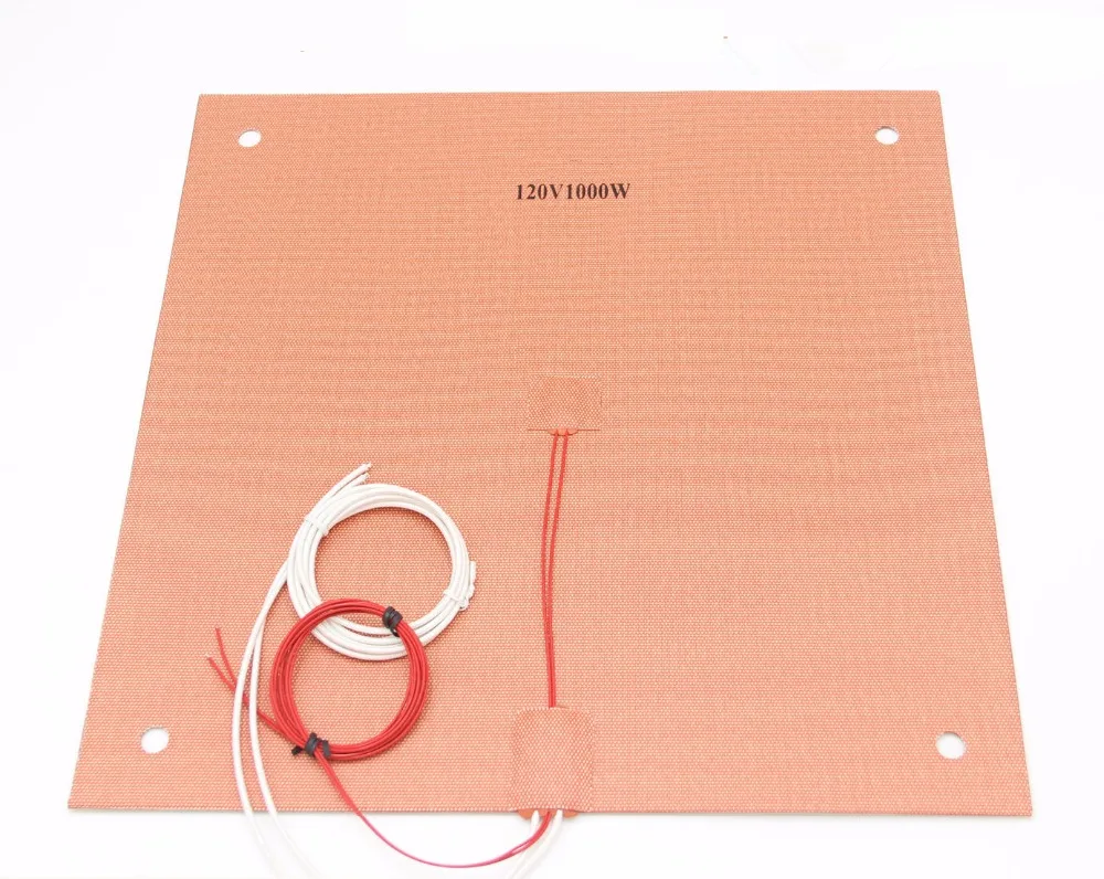 

Funssor 120V/220V 1300W Silicone Heater 508mm/20'' heated Silicone Heater Pad for Creality CR-10 S5 3D printer fast heating