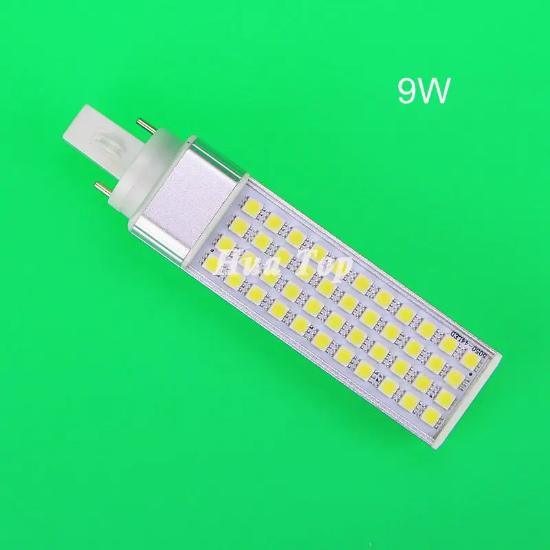 

5pcs Direct factory lamps 9W Horizontal Plug Light G23 E27 G24 SMD 5050 44 LED Bulb Lutre wide voltage Bombillas Free shipping