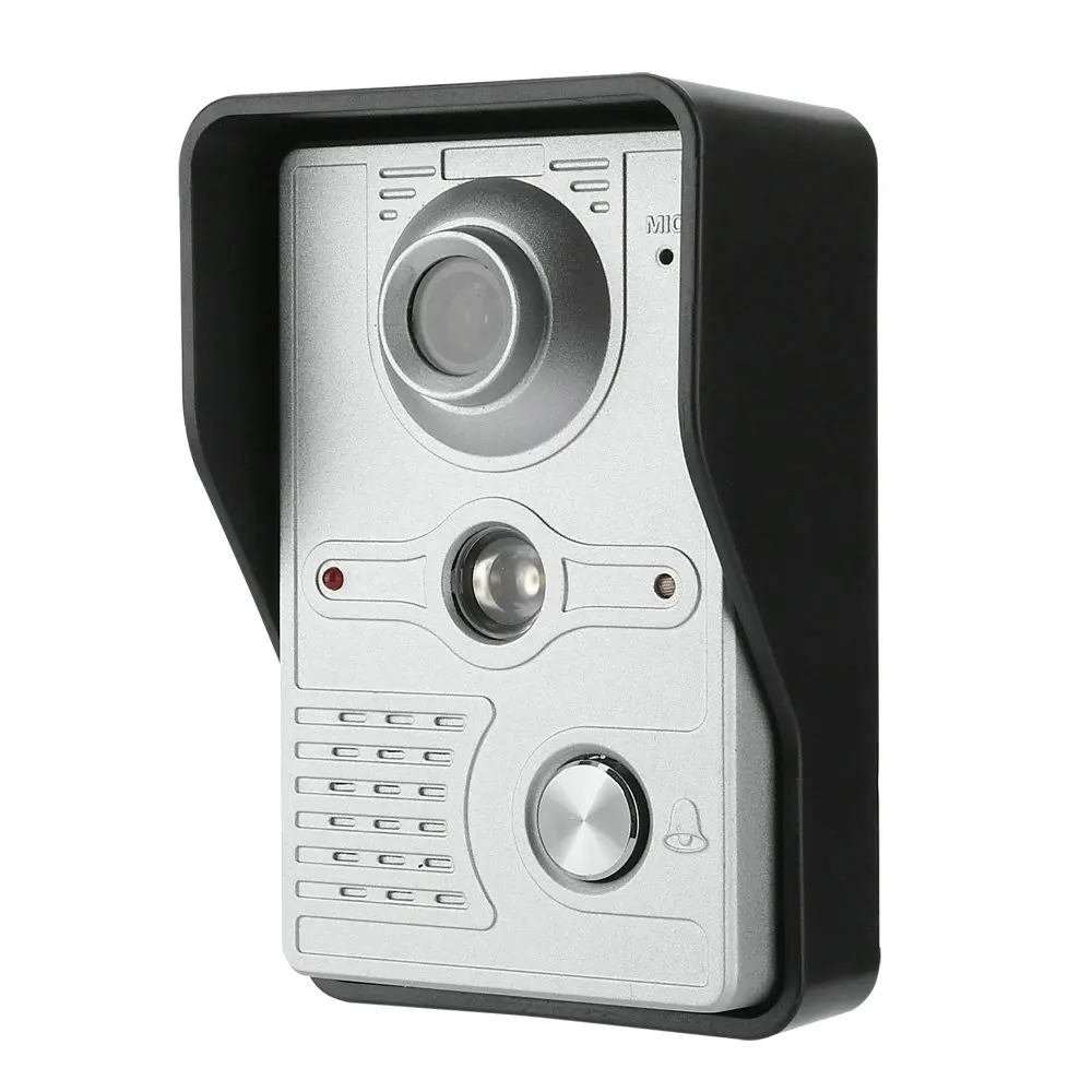 MOUNTAINONE 7 Inch Video Door Phone Doorbell Intercom Kit 1-camera 1-monitor Night Vision with IR-CUT HD 700TVL Camera Camera