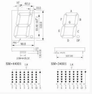 Free shipping 4 inch 7 segment Red Displays Digital Tube 10PIN Common anode LED Digital Tube (Other colors can be customized)