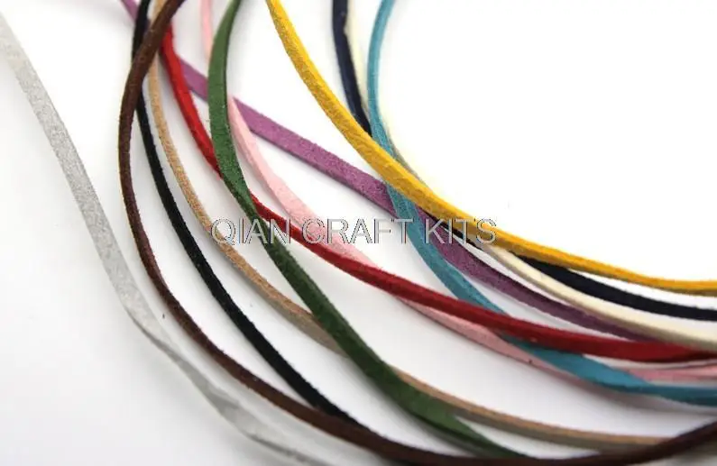 

30 meters of assorted colors one meter (39") long Leather Cord- Suede Faux Leather Rope Cord 2.5mm width