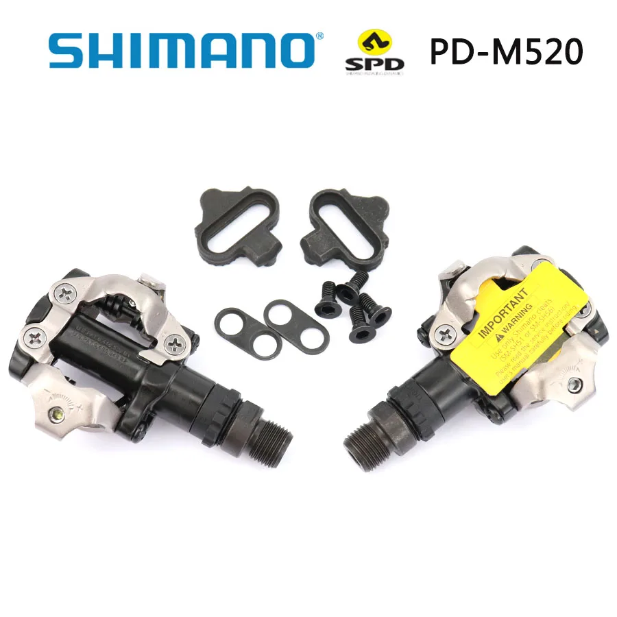 Shimano PD M520 Clipless SPD Pedals Self-Locking MTB Bicycle Racing Mountain Bike Parts Shimano original genuine Pedal