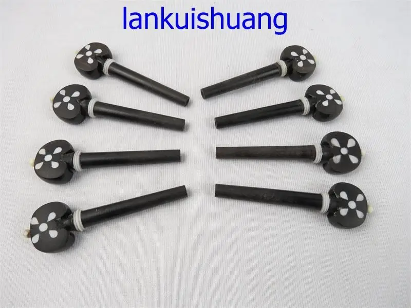 Beautiful ebony 4/4 violin pegs,8pcs ebony inlay violin pegs,violin part