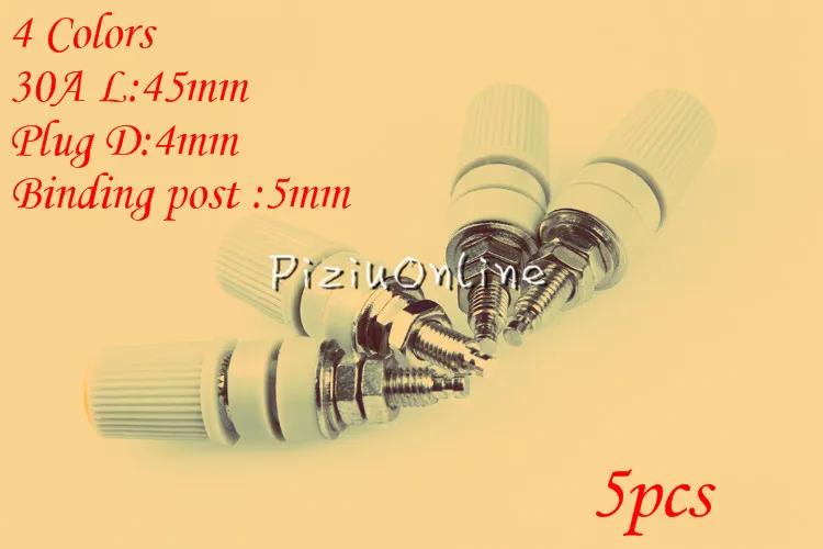 

5PCS/LOT YT213 The Banana Jack 30A Current 4 mm Banana Plug 5 mm Binding post Terminal Drop Shipping