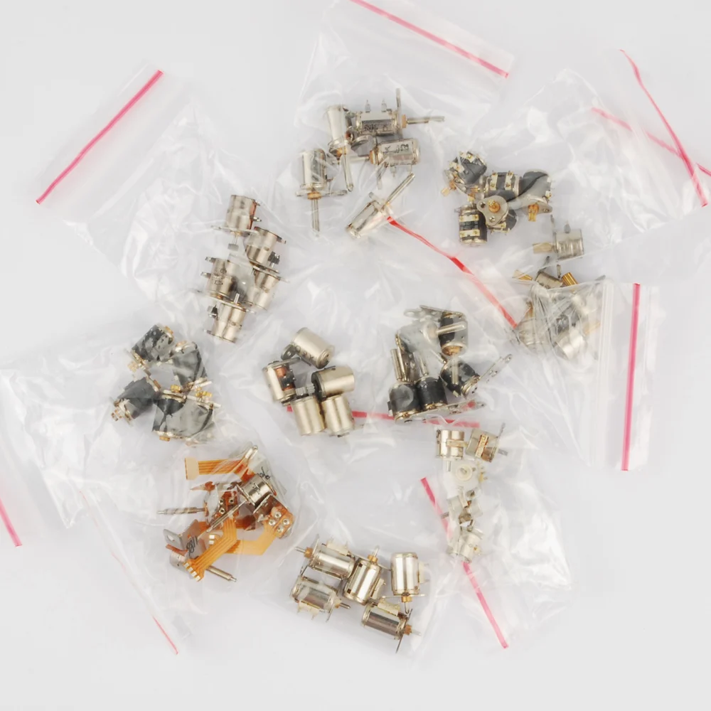 50pcs 4 Wire 2 Phase dc micro stepper motor 10 Types 5pcs each Miniature stepper motor Assorted  with box