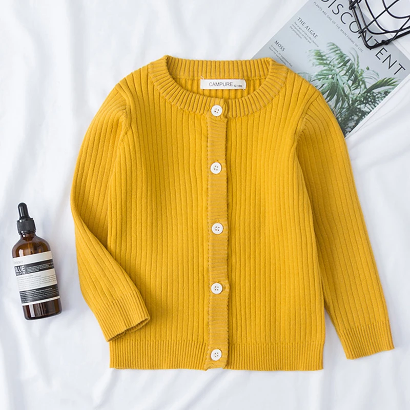 High Quality Girls Cardigan Baby Children Knitted Cardigan Sweater Boys Girls Candy Color Clothing Kids Spring Autumn Outer Wear