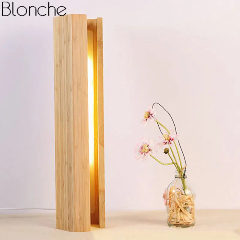 

Japanese-style Table Lamp Solid Wood Led Desk Light for Bedroom Bedside Study Lamp Modern Home Office Art Decor Light Luminaire