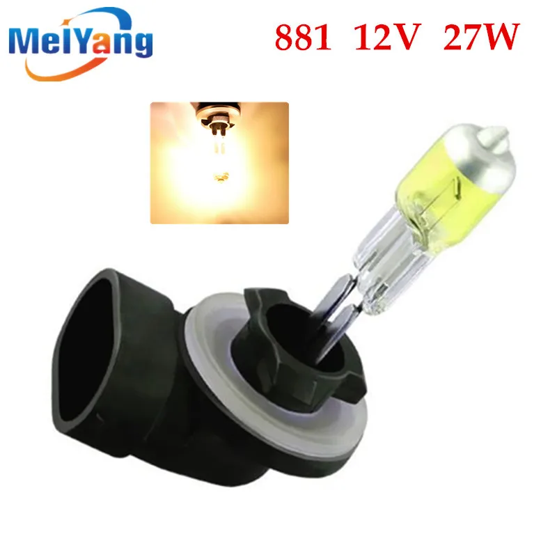 

881 894 H27 Halogen Bulbs 881 27W Headlights fog lamps light running parking 12V Car Light Source DRL Daytime Yellow Amber day