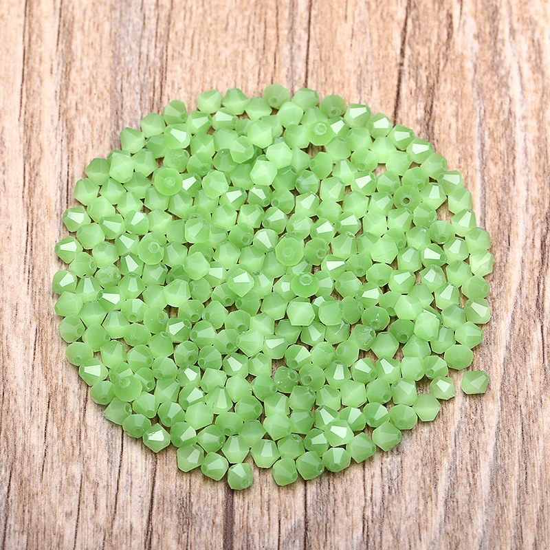 Green 100pc 4mm Austria Crystal Bicone Beads 5301 DIY Bracelet Jewelry Making Accessories  S-15