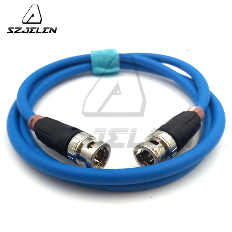 SZJELEN Blue cable 12G HD SDI Video Coaxial Cable Neutrik BNC to BNC 75-Ohm Coax Cable,100cm