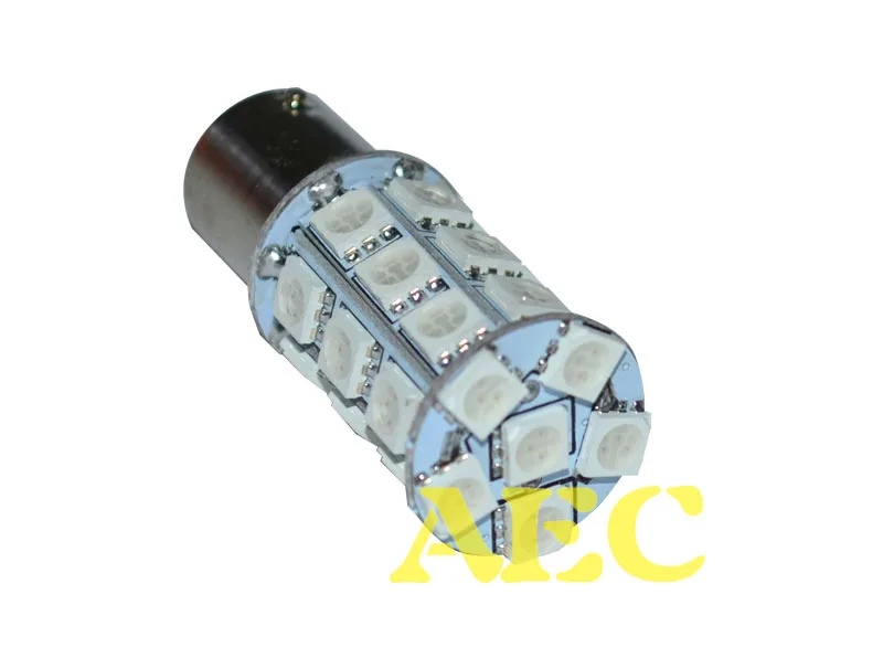 100X S25 1156 BA15S 27 SMD 5050 LED 27SMD 27LED Auto Car Turn Lamp Indicator Light Car Door Light Warm white 12V Light Bulbs