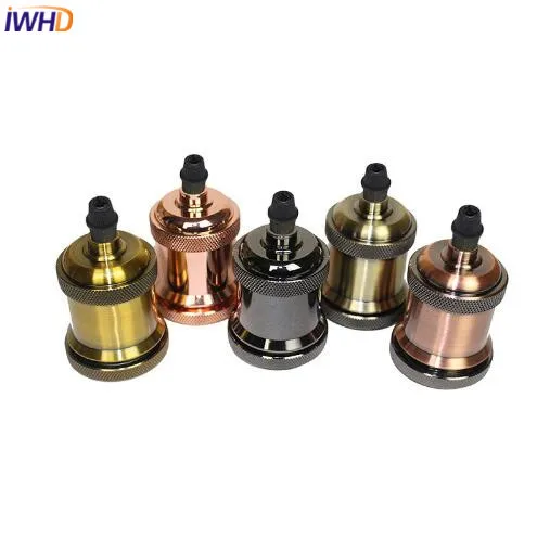 

IWHD 2PCS E27 Retro Socket Lamp Base Holder E27 Vintage Pendant Light Socket Base Vintage Light Screw Socket for Light Fittings