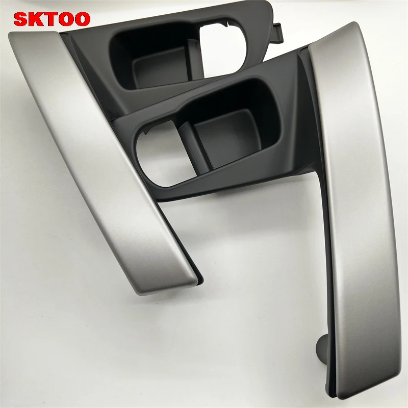 

SKTOO Car Door Handle Base Internal Handle Silver Handle Cover For Nissan QASHQAI J10 2007 2008 2009 2010 2011 2012 2013 2014