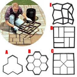 Path Maker Mold Plastic Concrete Molds Reusable DIY Manually Cement Brick Stone Road Garden Buildings Paving Mold Decor Jardin