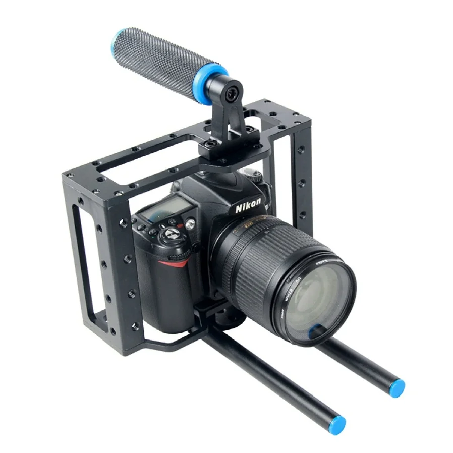 

DSLR Rig Video Camera Cage Rail 15mm Rod System Top Handle For Canon 5D Mark II III 6D 7D 60D 70D 5DII 5DIII Camera