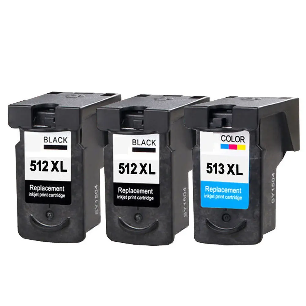 

3pk High Capacity Compatible Canon PG-512 CL-513 Ink Cartridges for Pixma MP230 MP235 MP240 MP250 MP260 MP270 MP272