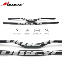 Ullicyc Full Carbon MTB Handlebar 3K Gloss Silver 580-740mm Flat/Rise Bicycle Bar, Lightweight Update for MTB & Electric Scooter