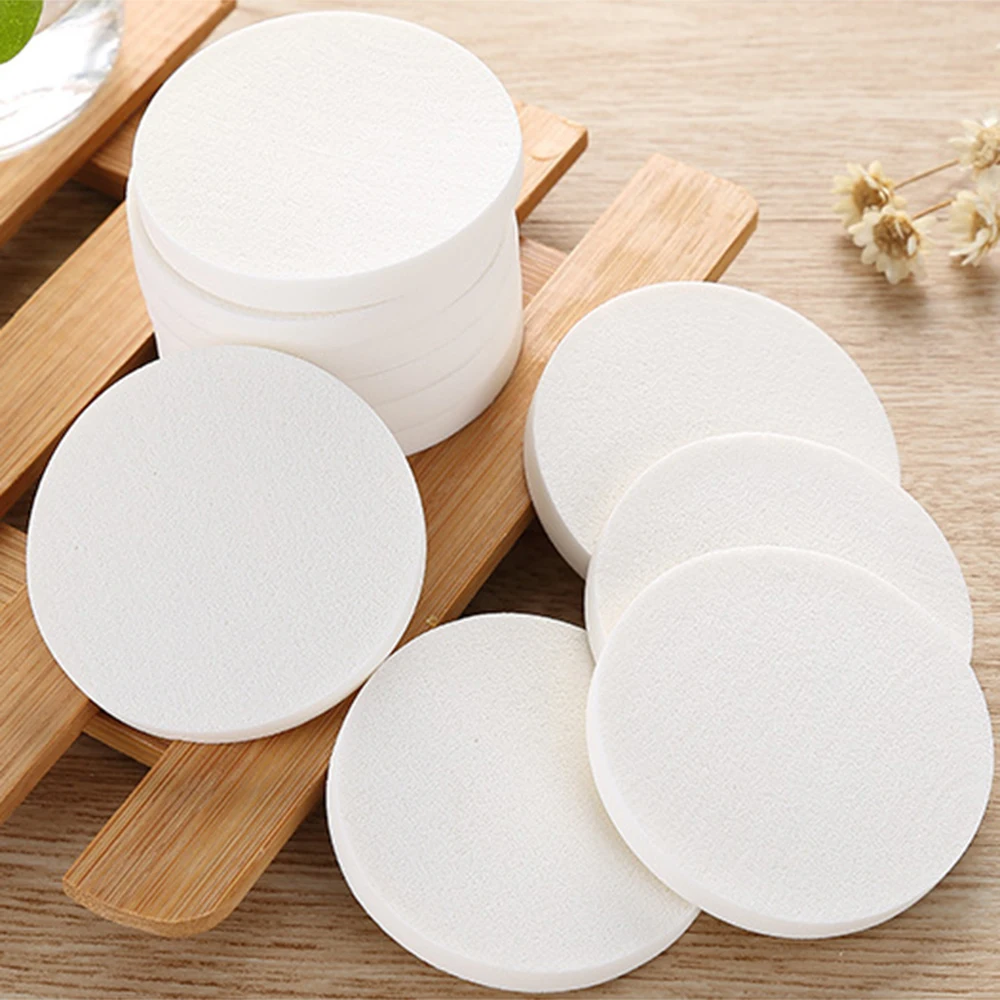 20 stks Vrouwen Schoonheid Zachte Reiniging Spons Natuurlijke Gezicht Wassen Puff Facial Cleaning Pad Puff Makeup Tools Nieuwe Willekeurige Kleur