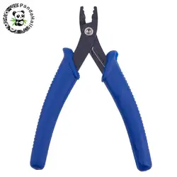 45# Steel Jewelry Tools Crimper Pliers for Crimp Beads, RoyalBlue, Gunmetal, 130x65x10.5mm