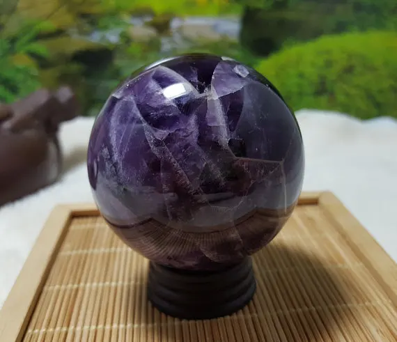 Nutural  Amethyst Crystal Sphere Healing   5-6CM