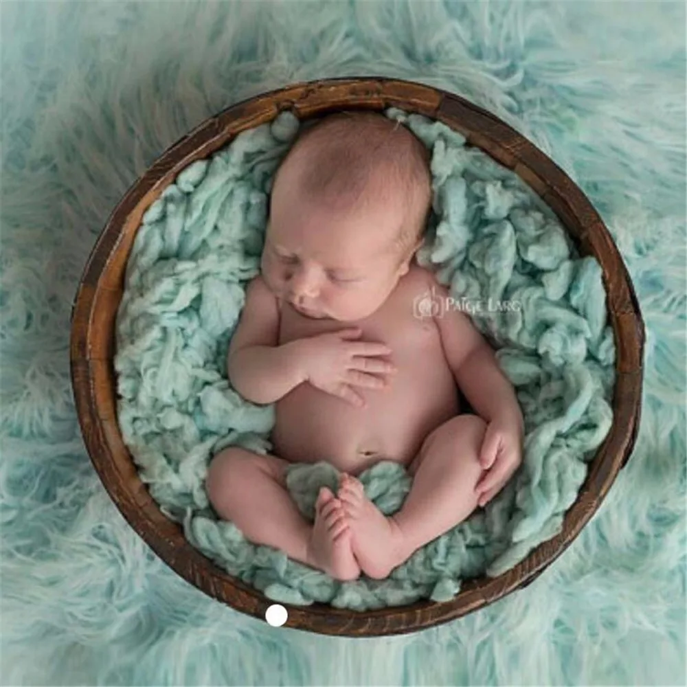 100g 100%  Newborn Pure Wool Blanket Filler Photography Background Props Studio Photos Aided Modeling Filler Basket Stuffer