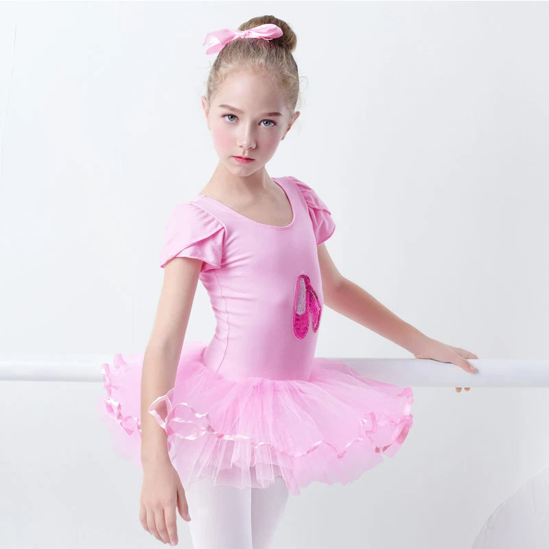 Professional Classic Ballet Pink Swan Costume Kids Leotards Gymnastics For Girls Dance With Sequin Pointe Shoes Tutu Skirt Dress