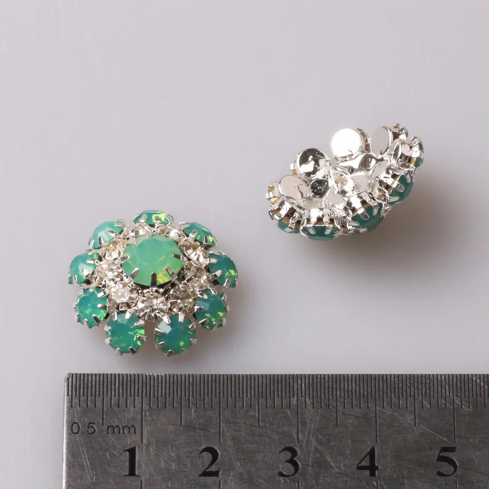 22 مللي متر 10 قطعة سحر الكريستال الأزرق حجر الراين أزرار الملابس الخياطة سجل القصاصات الحرفية الزخرفية #6