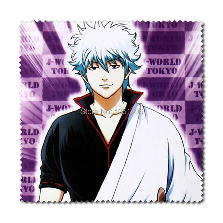 1 Stück Anime Sakata Flanell-Brillenputztuch Okita Sougo Sadaharu Brillenzubehör – Detail 3