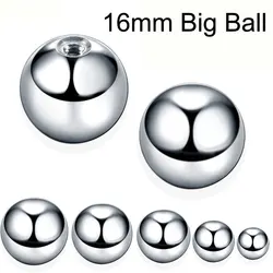 2 Pieces  Stainless Steel Big Balls Replacement Ball Lip Nose Barbell Eyebrow PA Ring Body Piercing Jewelry