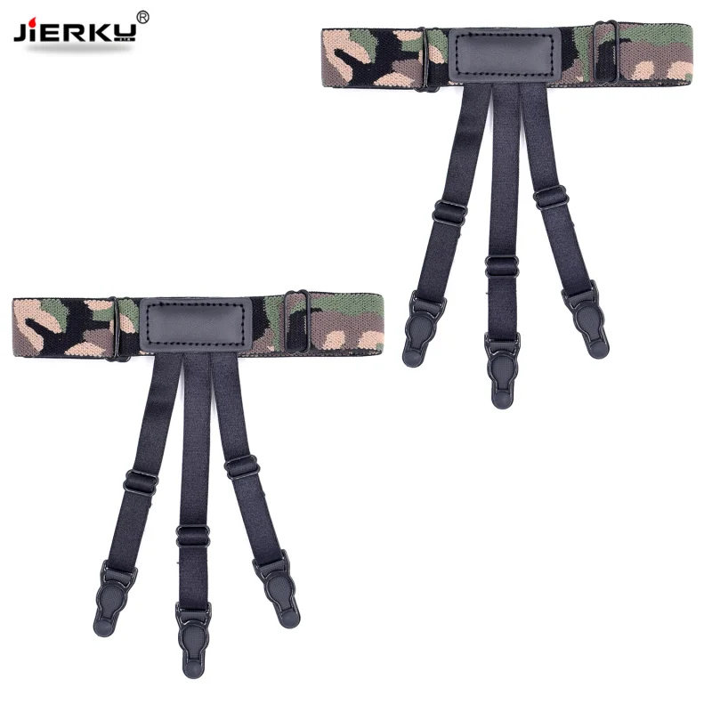 CamouflageMens Shirt Stays Garters Man's Leg Suspenders Gourd buckle Shirt Braces Elastic Uniform Business Strap Shirt Garters