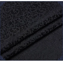 Tessuto tinto in filo jacquard 3D con motivo floreale di grano nero per gonna abito cappotto donna, tovaglia, tenda, patchwork divano