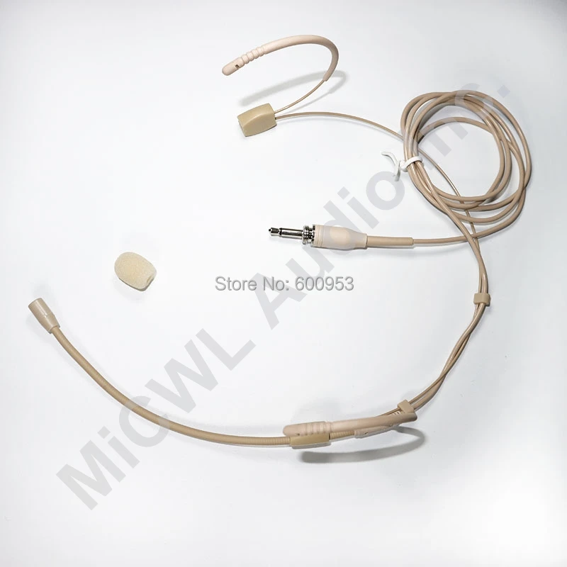 Microfone de cabeça dupla para shure sennheiser, fone de ouvido macho com parafuso de 2019mm, novidade 3.5