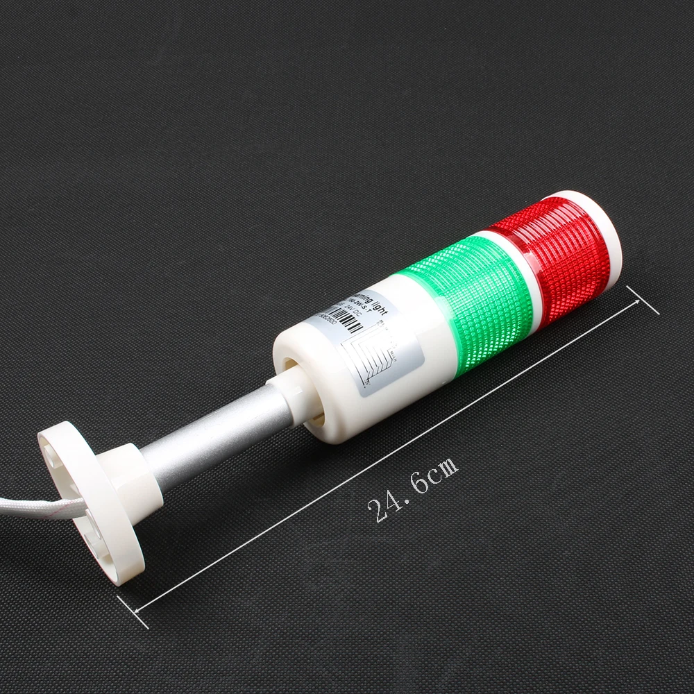 2 colors Industrial Signal Safety Stack Alarm Light lamp Bulb Red Green Lamp LED White plastic indoor 2 layer with base