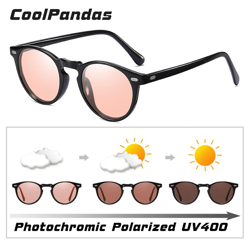 Brand Photochromic Women Sunglasses Polarized Candy Tinted Lens Vintage Sun Glasses Female For Men Women Driving Oculos de sol