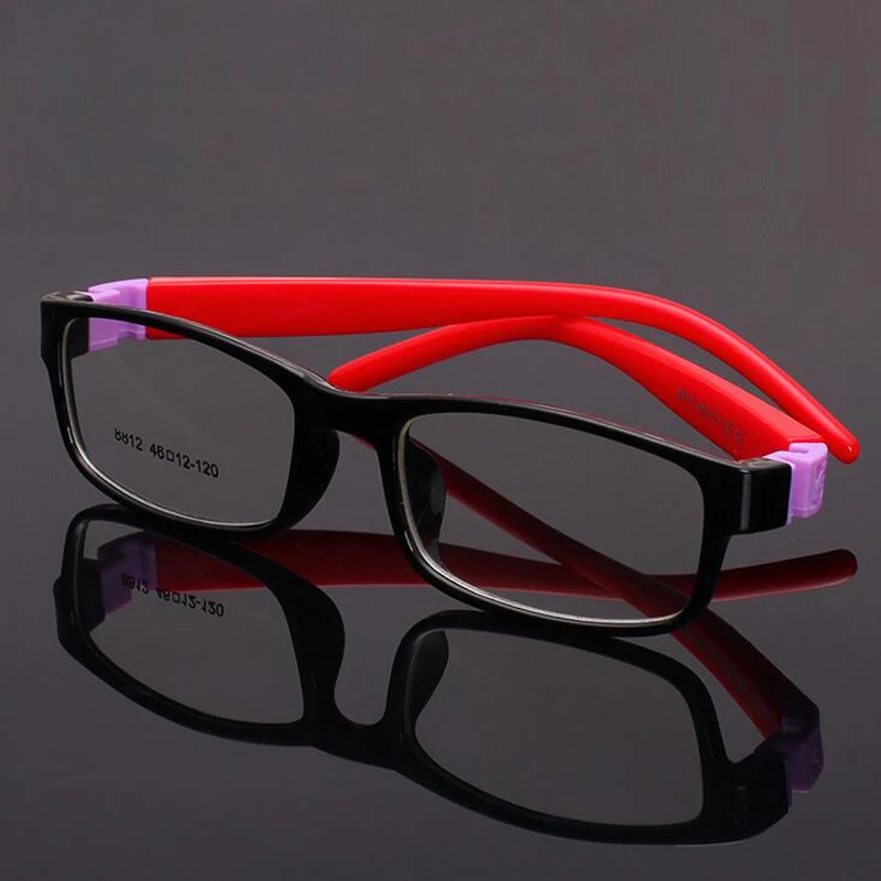 Kids Optical Eyeglasses super light square No Screw Bendable, Children Glasses Frame Teens Glasses, Silicone Flexible Frame