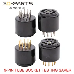 Bachelite 9pin Presa Tubo A Vuoto di Test Saver Per 6DJ8 12AX7 ECC83 B339 CV492 6L13 12AU7 ECC82 B329 CV491 Hifi Tubo AMP FAI DA TE 2 PC