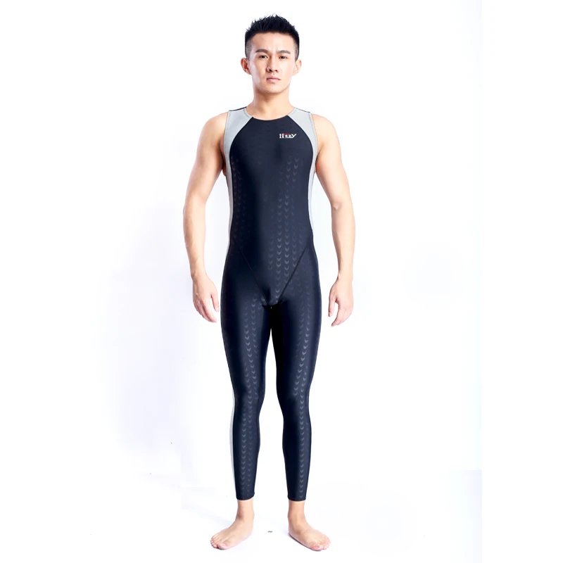 Hot Sale Fastskin Swimsuit Sleeveless Vest Men One Piece Professional Diving Suit Rash Guards Swimwear