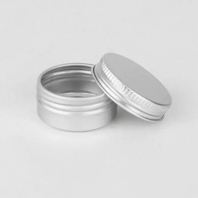 Wholesale 10g empty aluminium cream jars with screw lid,10ml aluminum tins, aluminum lip balm container 100pcs lin4739