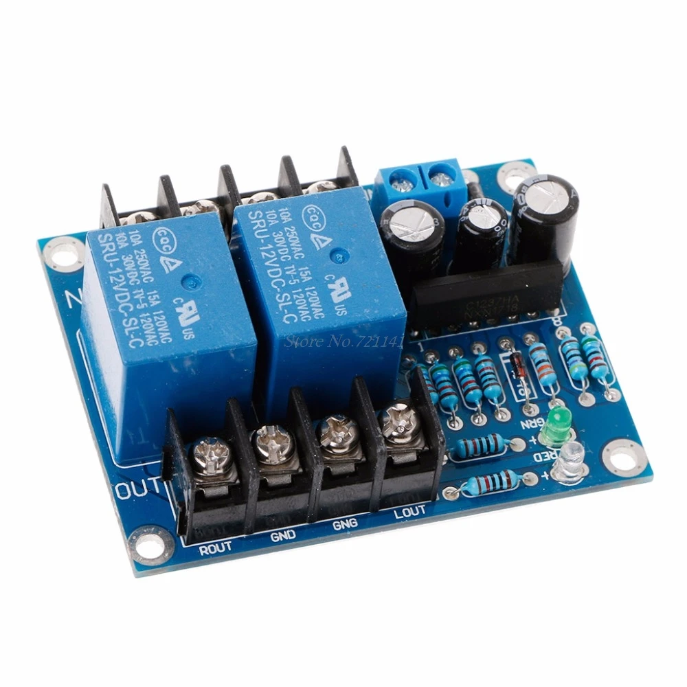 DC 12-24V UPC1237 Dual Channel Speaker Protection Circuit Board Boot Mute Delay Integrated Circuits Dropship