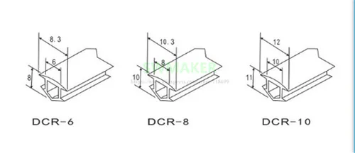 Imagen 2 del producto Sello plano de 10 metros, 6mm/8mm/10mm para serie 20/30/40/45/50/60, perfil de aluminio europeo, cubierta de ranura suave/Panel de extrusión de impresora 3D
