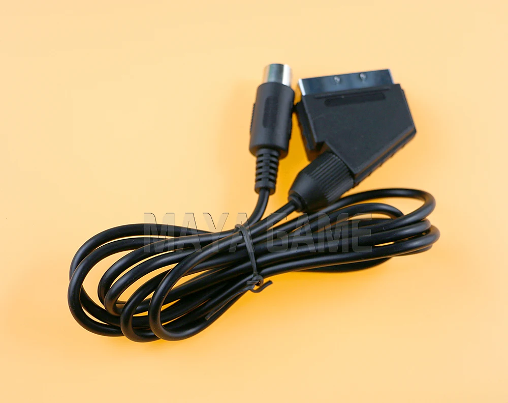 10 قطعة كابل سكارت RGB AV الرصاص لـ Sega لـ Genesis 1 V-Pin Plug PAL