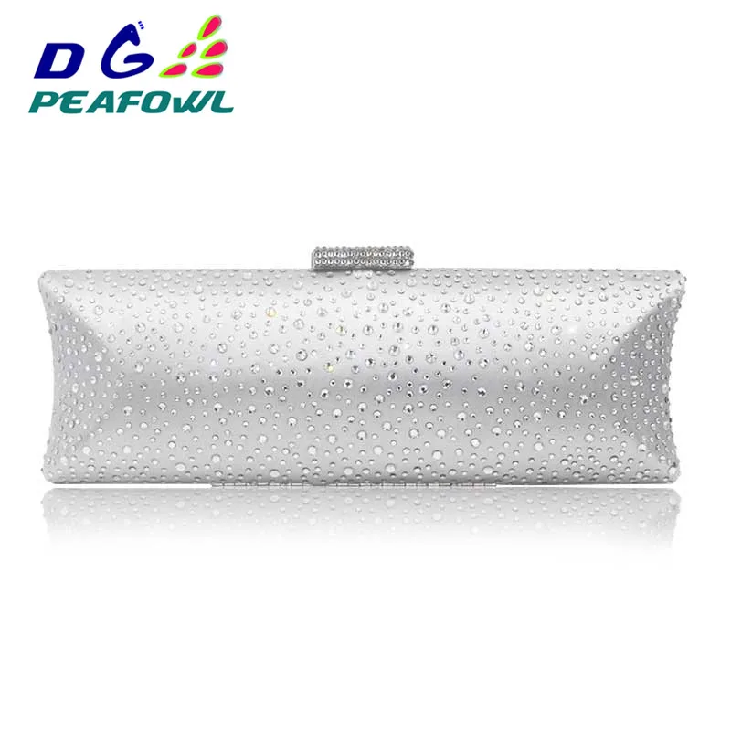 

Hot Fuchsia Crystal Diamond Women Evening Purse Minaudiere Clutch Bag Bridal Wedding Clutches Chain Handbag