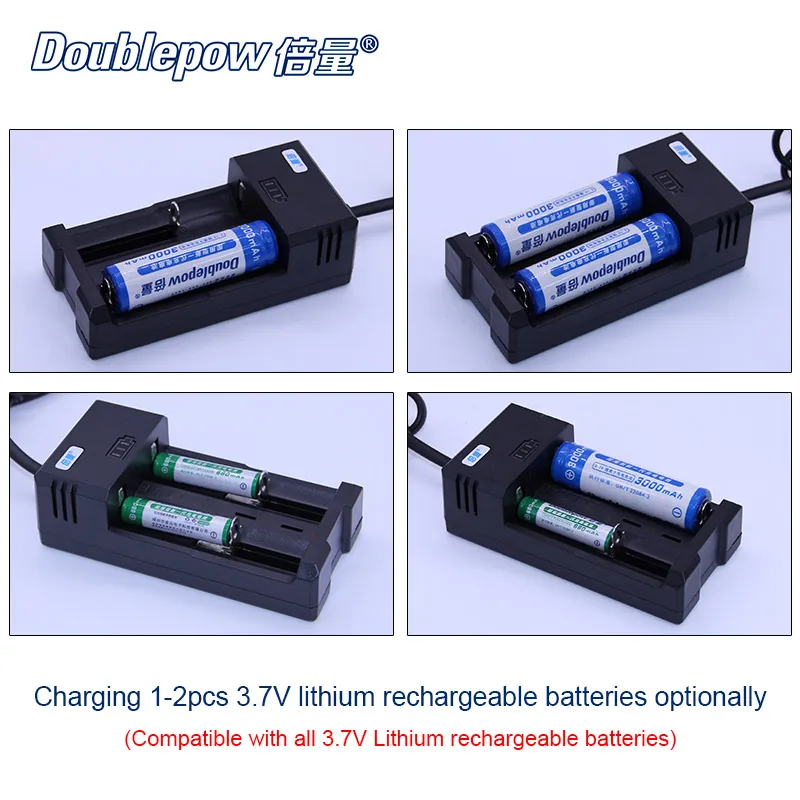 2 slots Doublepow DP-K65 Intelligent Rapid charger for 3.7V Li-ion batteries 26650,22650,26500,18650,16340,17670,18500,17500