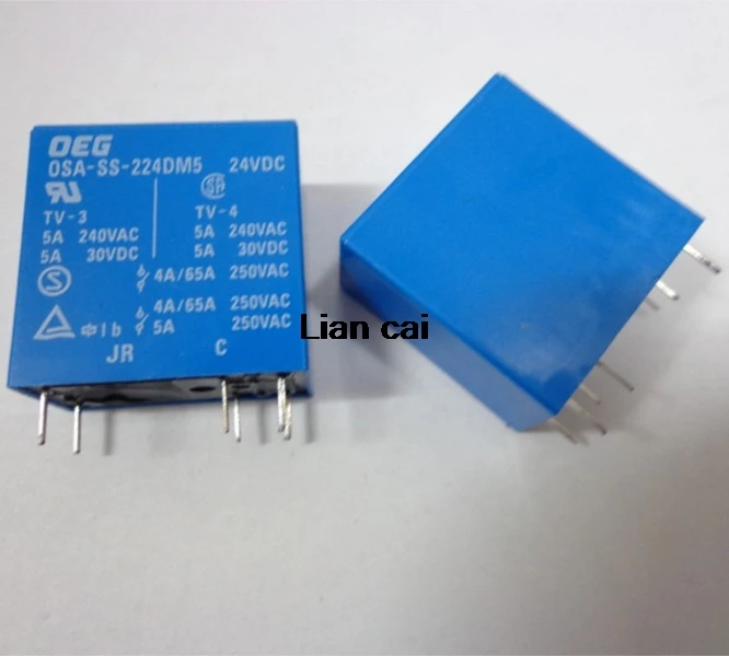 10PCS/LOT New Original DPST 5A 24V relay  OSA-SS-224DM5 OSA-SH-224DM5 ~