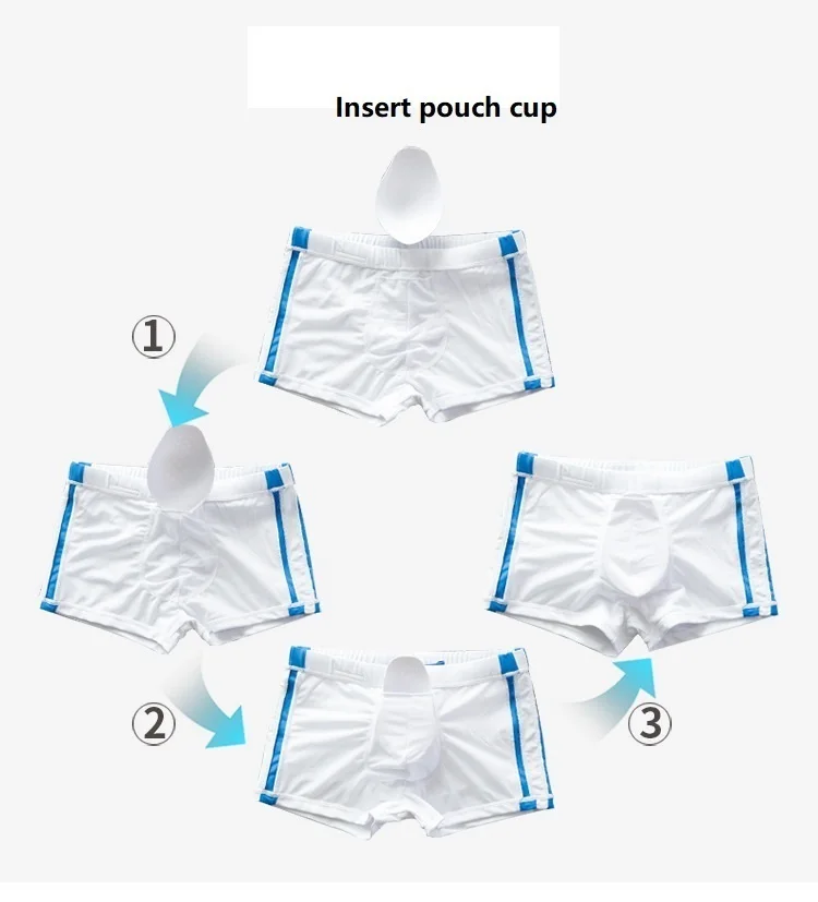Sexy Pouch Cup Pad Swimwear Men Swimming Trunks Summer Mens Beach Swim Trunk Swimsuit Board Surf Bathing Suit Bikini Boxer Short
