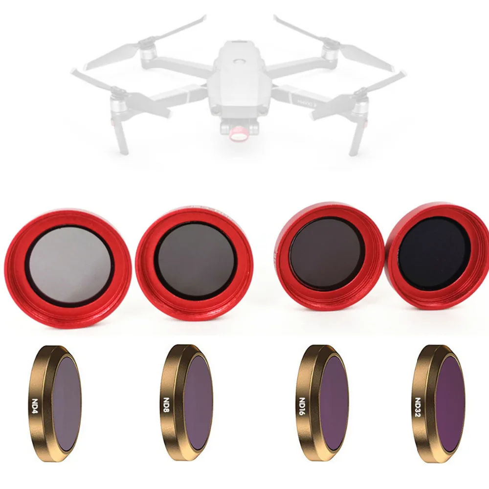 

4in1 ND4 ND8 ND16 ND32 Neutral Density Filter ND Filters Set Kit for DJI Mavic 2 Mavic2 Zoom Gimbal Lens