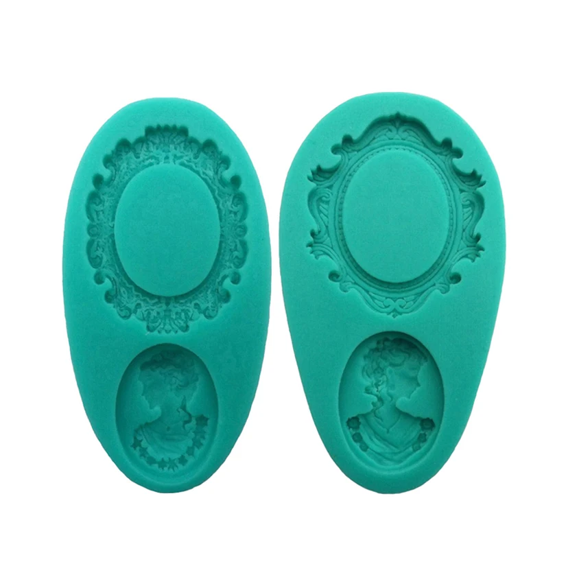 Avatar photo frame 100% food-grade silicone baking molds, fondant cake decorating tools, silicone soap molds
