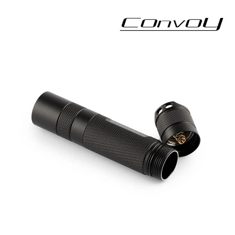 Convoy S2+ UV Led 365nm UV Flashlight Ultraviolet Flashlight ,Nichia 365UV in Side for Fluorescent Agent Detection -Black