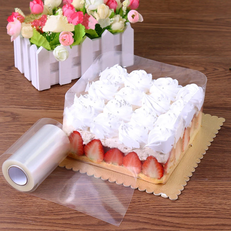 Transparent Mousse Cake Collar Surrounding Edge Hard Bounded Decorative Sheet Roll DIY Food Film Around Cake Edges Baking Tools